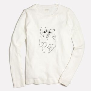 j.crew cream otter sweater